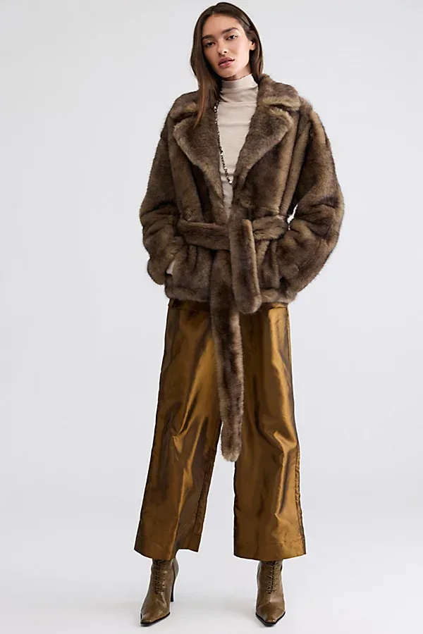 Silena Faux Fur Coat by STAND STUDIO