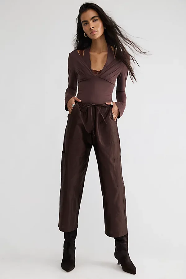 The Taffeta Drawstring Cargo Pants