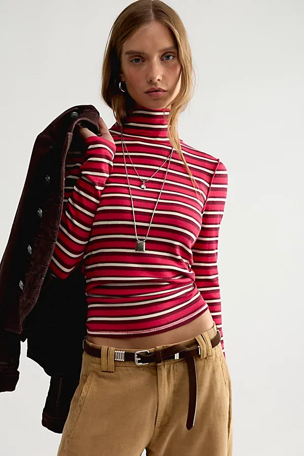 We the Free Good Good Stripe Turtleneck by Free People