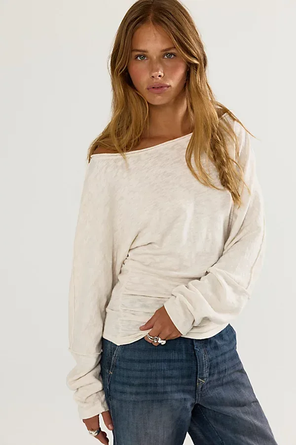 We the Free Europa Off-The-Shoulder Long Sleeve Top