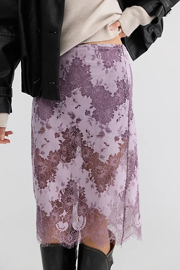 Karma Lace Column Midi Skirt