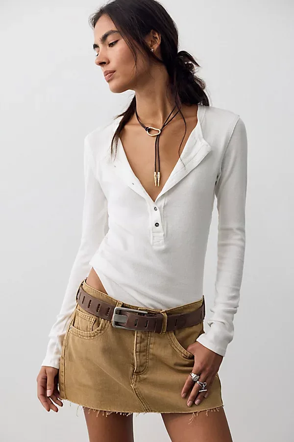 We the Free Lainey Low-Rise Mini Skirt by Free People