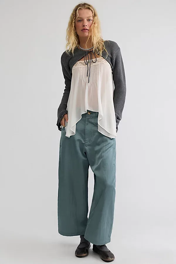 Satin Boyfriend Trousers