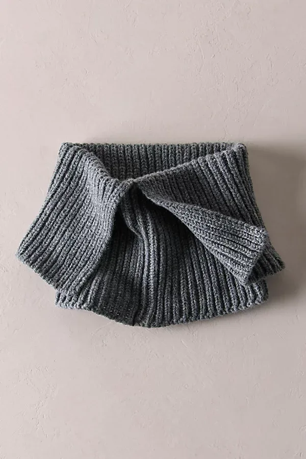 Wool Folded Neck Warmer by CLIMH