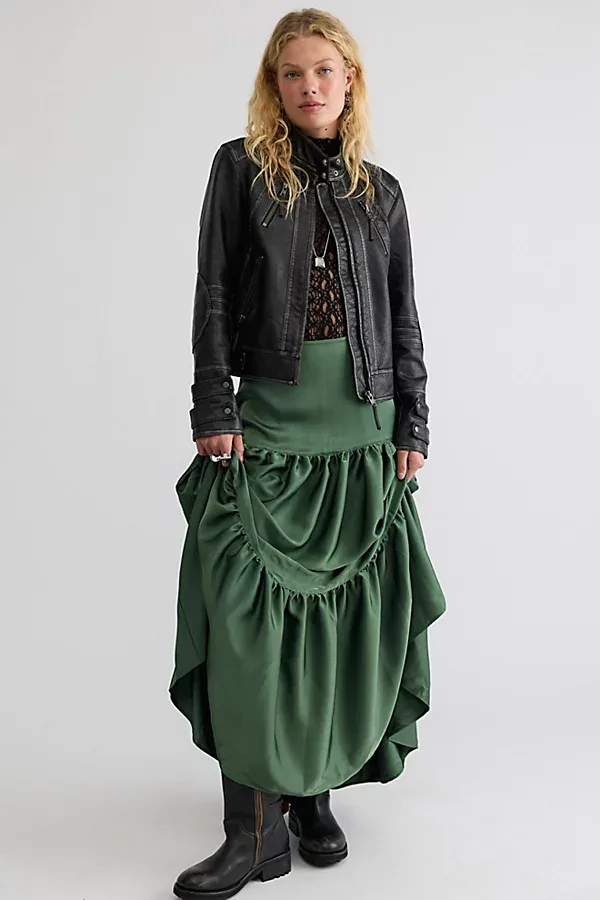 Juliette Satin Maxi Skirt by Free People
