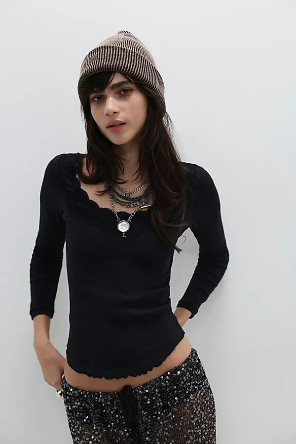 Classic Keepsake Pointelle Long Sleeve