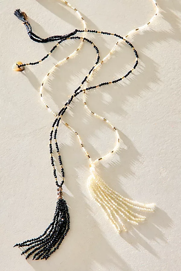 Sola Beaded Tassel Necklace by Free People