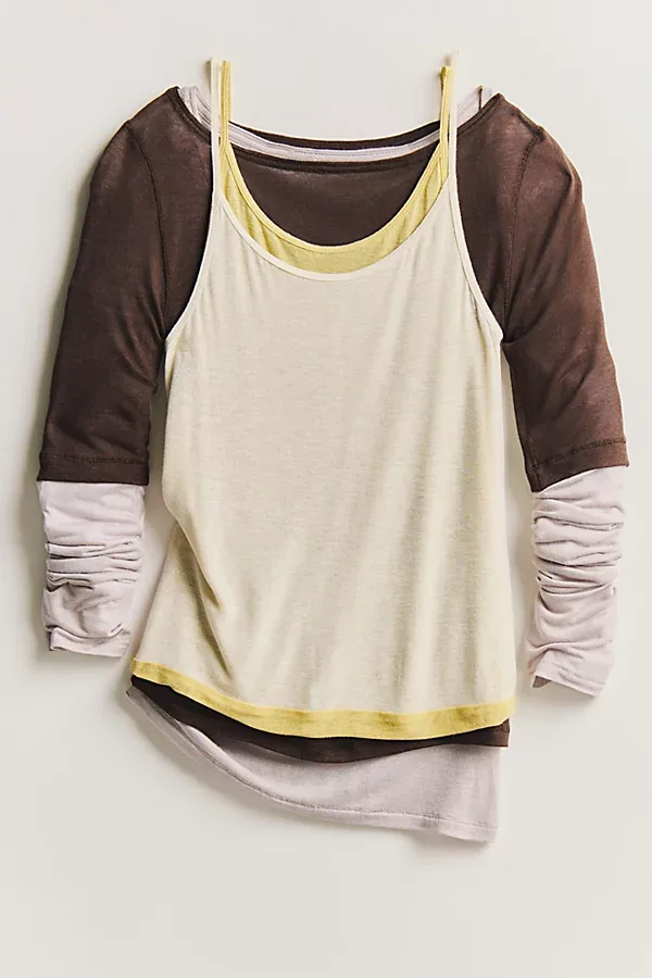 Stackable Sheer Twofer Tank by Free People