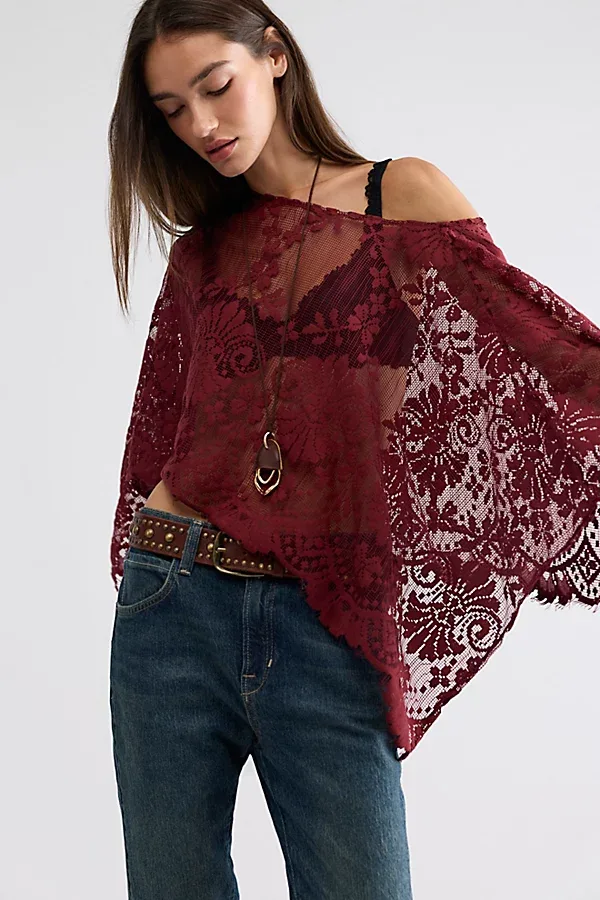 FP x Malai Lace Poncho by Free People