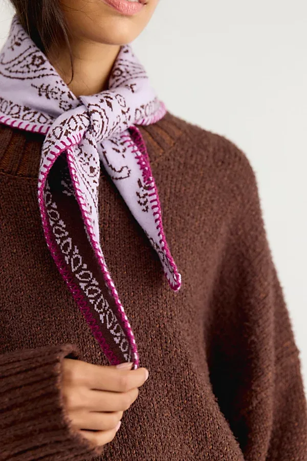 Carmen Knitted Triangle Bandana by Free People