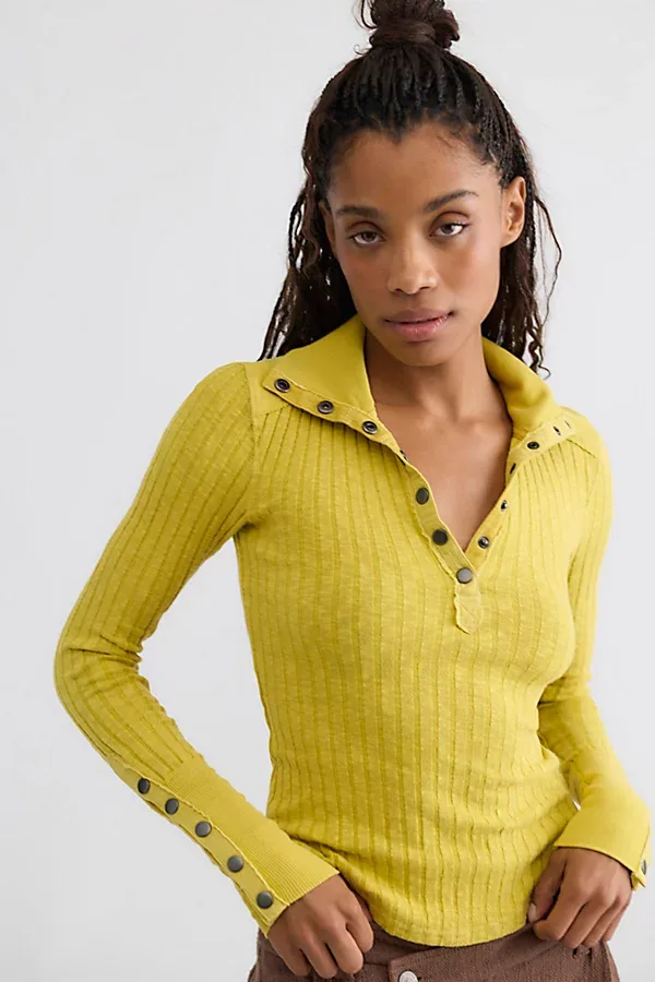 We the Free Surplus Cuff Top