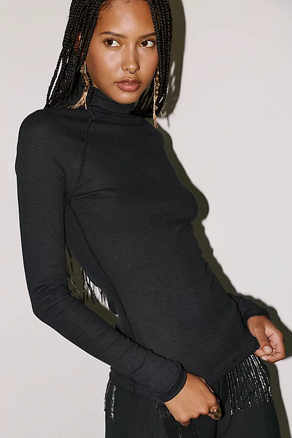 Keeping It Light Ribbed Turtleneck Top