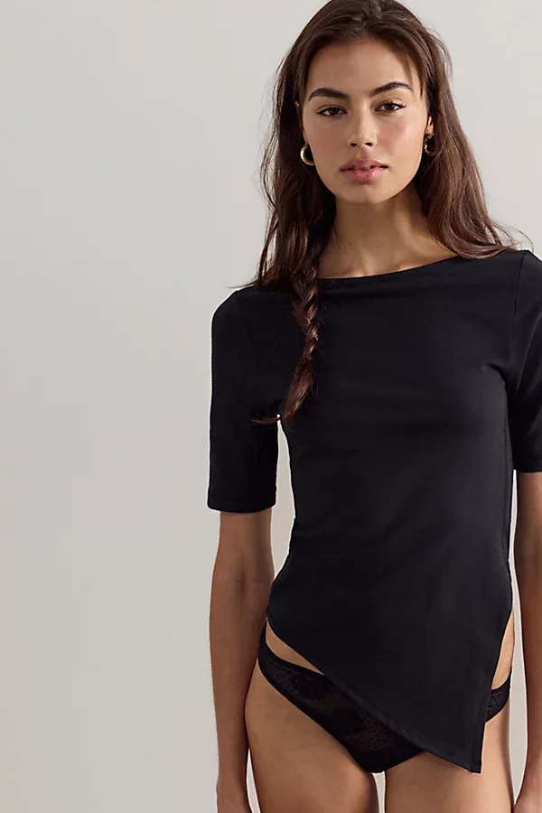 Easy Rotation Asymmetrical Half-Sleeve Shirt by Free People
