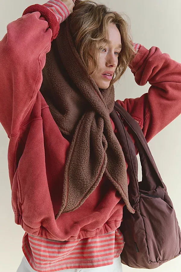 Fleecy Sherpa Triangle Scarf by FP Movement