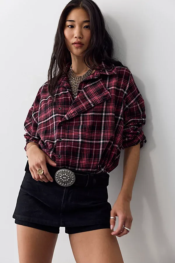 We the Free Elisson Plaid Top by Free People