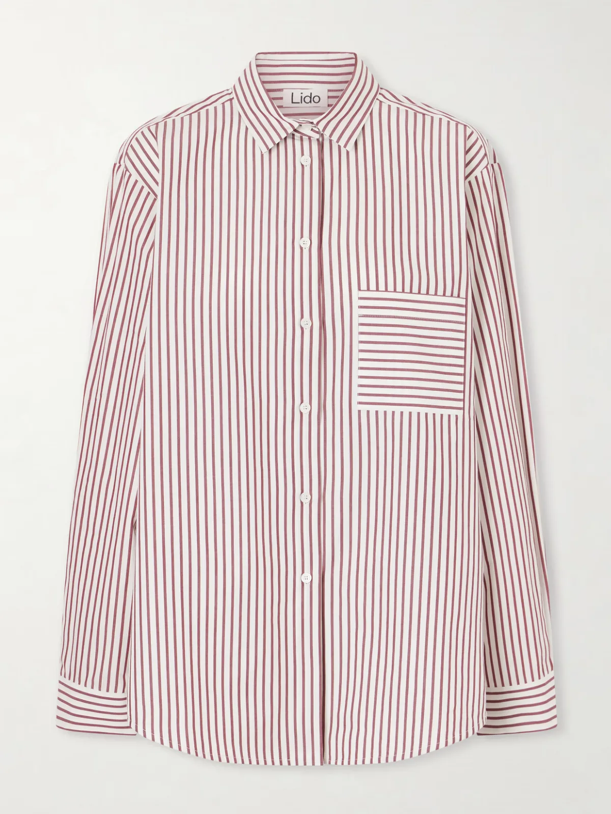 - Striped Cotton-poplin Shirt -