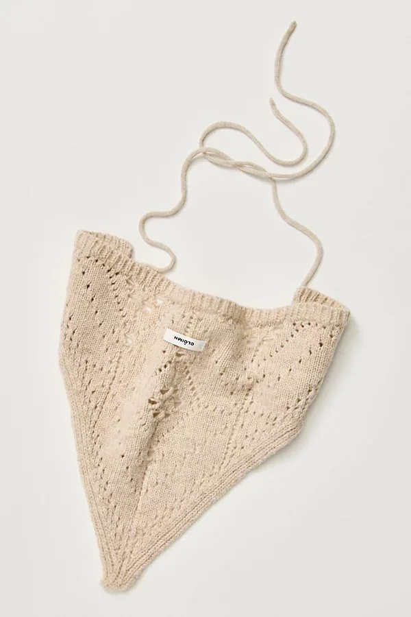 Pointelle Merino Wool Bandana - Linen by CLIMH