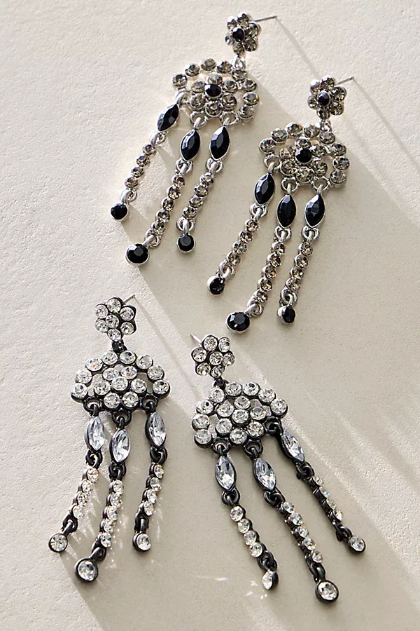 Evening Sparkle Dangle Earrings by Free People