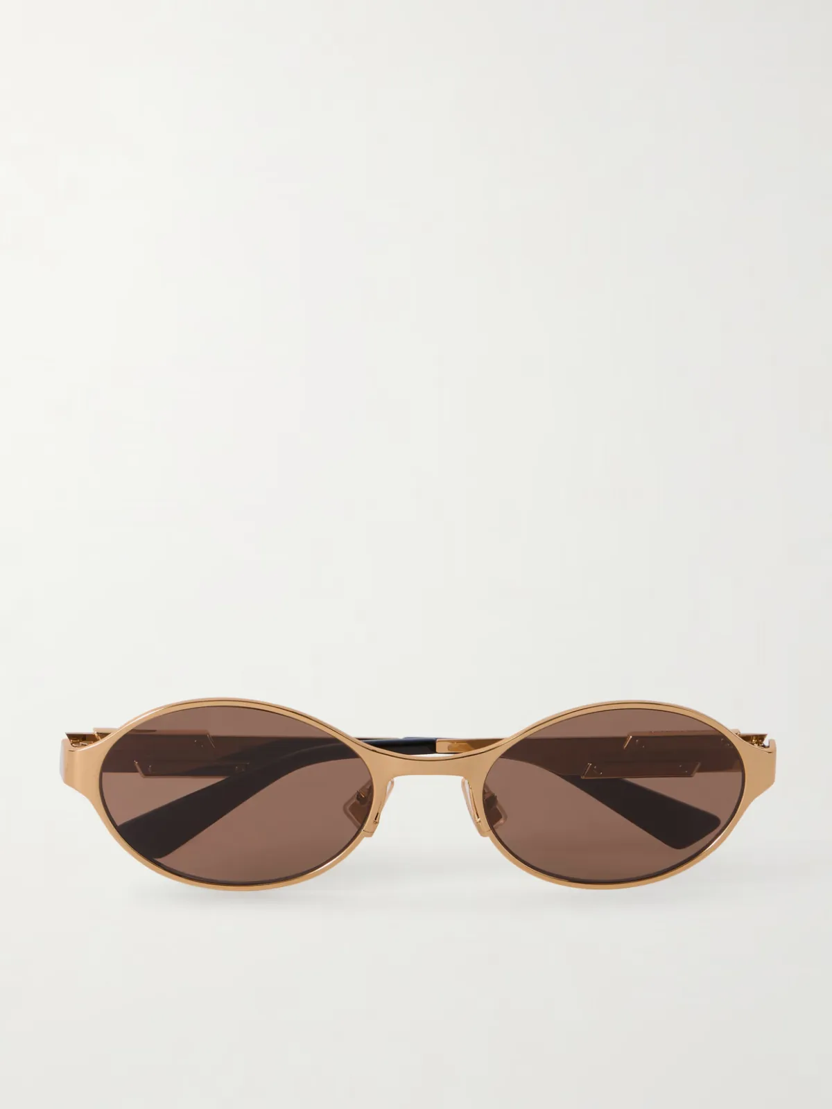 - Ribbon Round-frame Gold-tone Sunglasses -