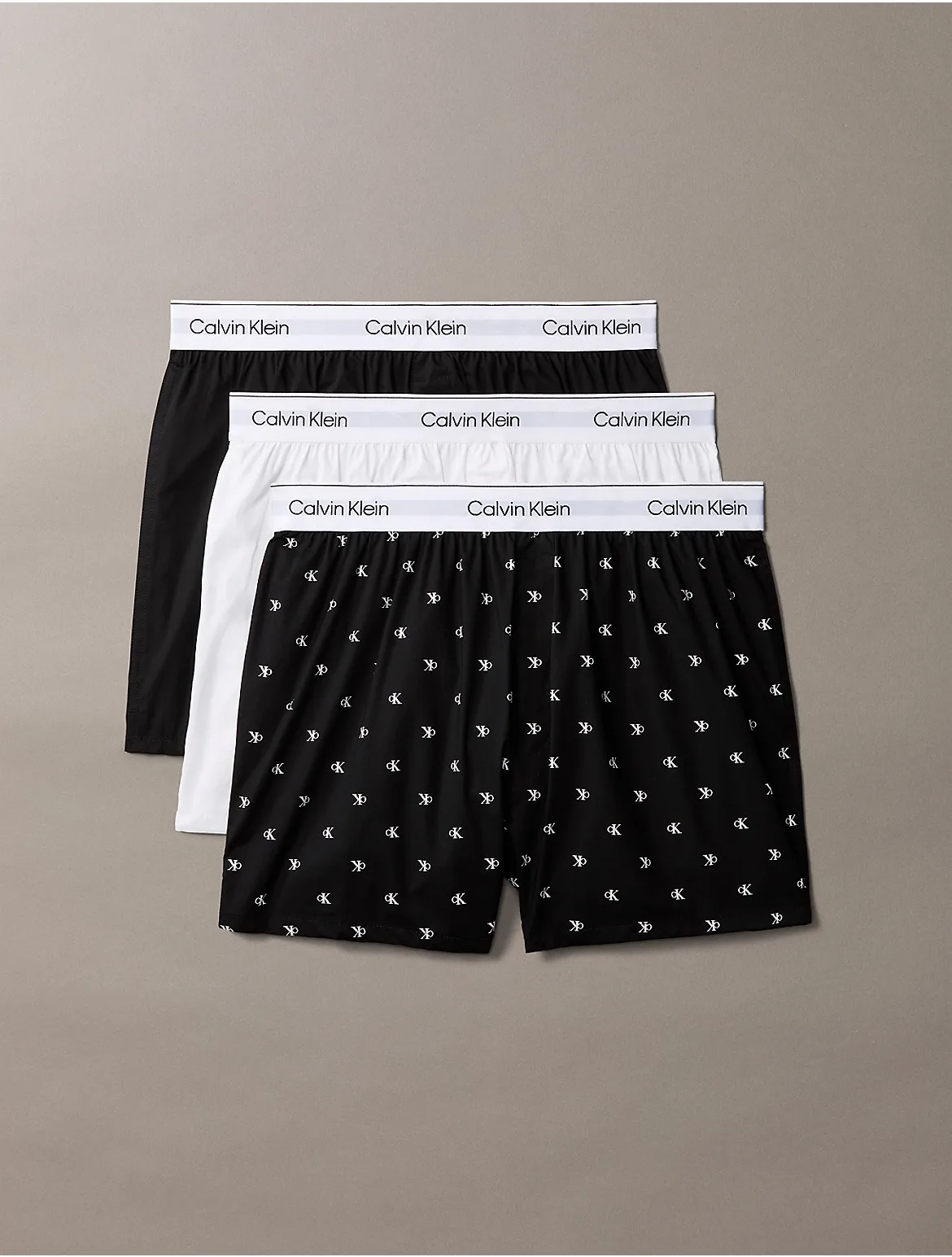 Icon Cotton Stretch 3-Pack Slim Boxer by Calvin Klein