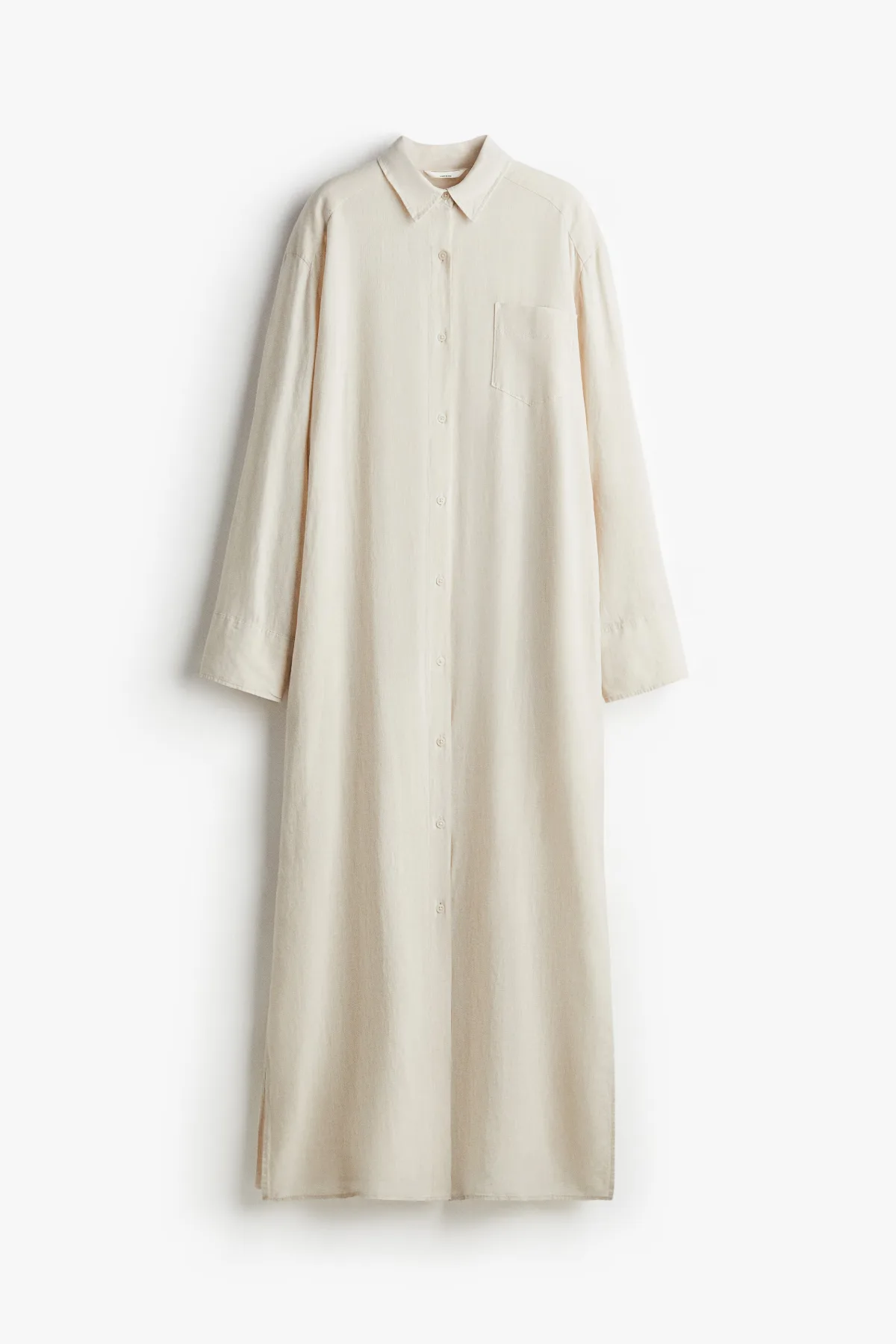 Linen-Blend Shirt Dress by H&M