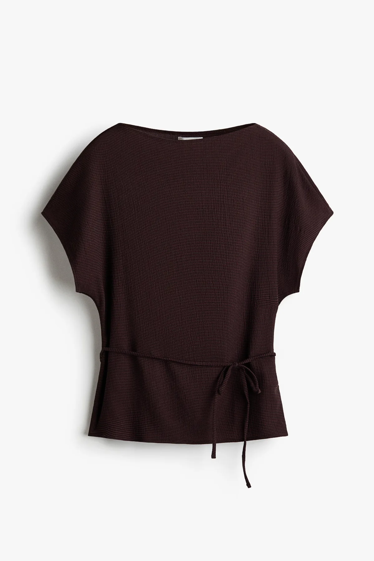 Textured Tie-Belt Top by H&M