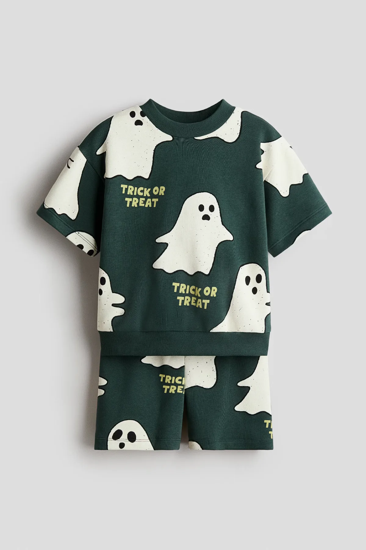 2-Piece Printed Sweatshirt and Sweatshorts Set by H&M