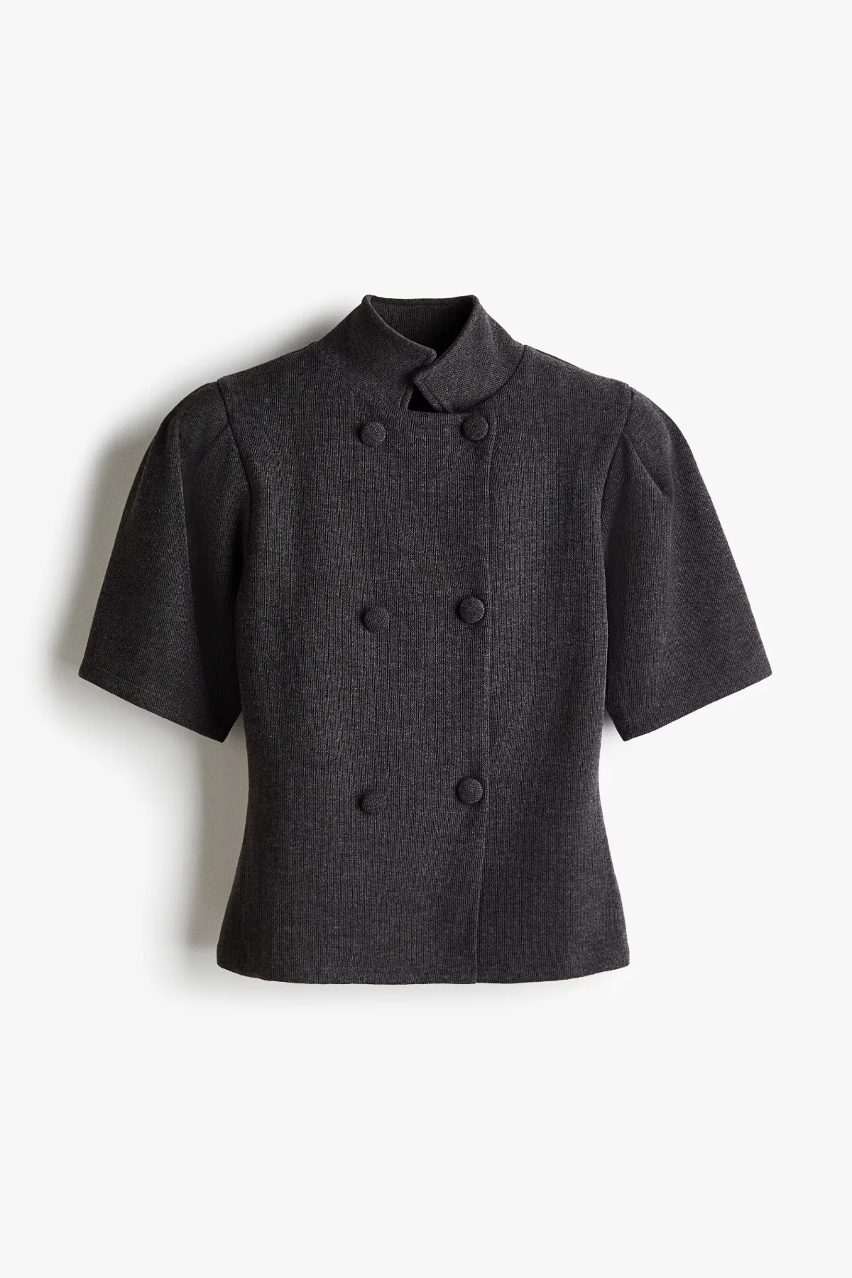 Double-Breasted Top with Stand-Up Collar by H&M