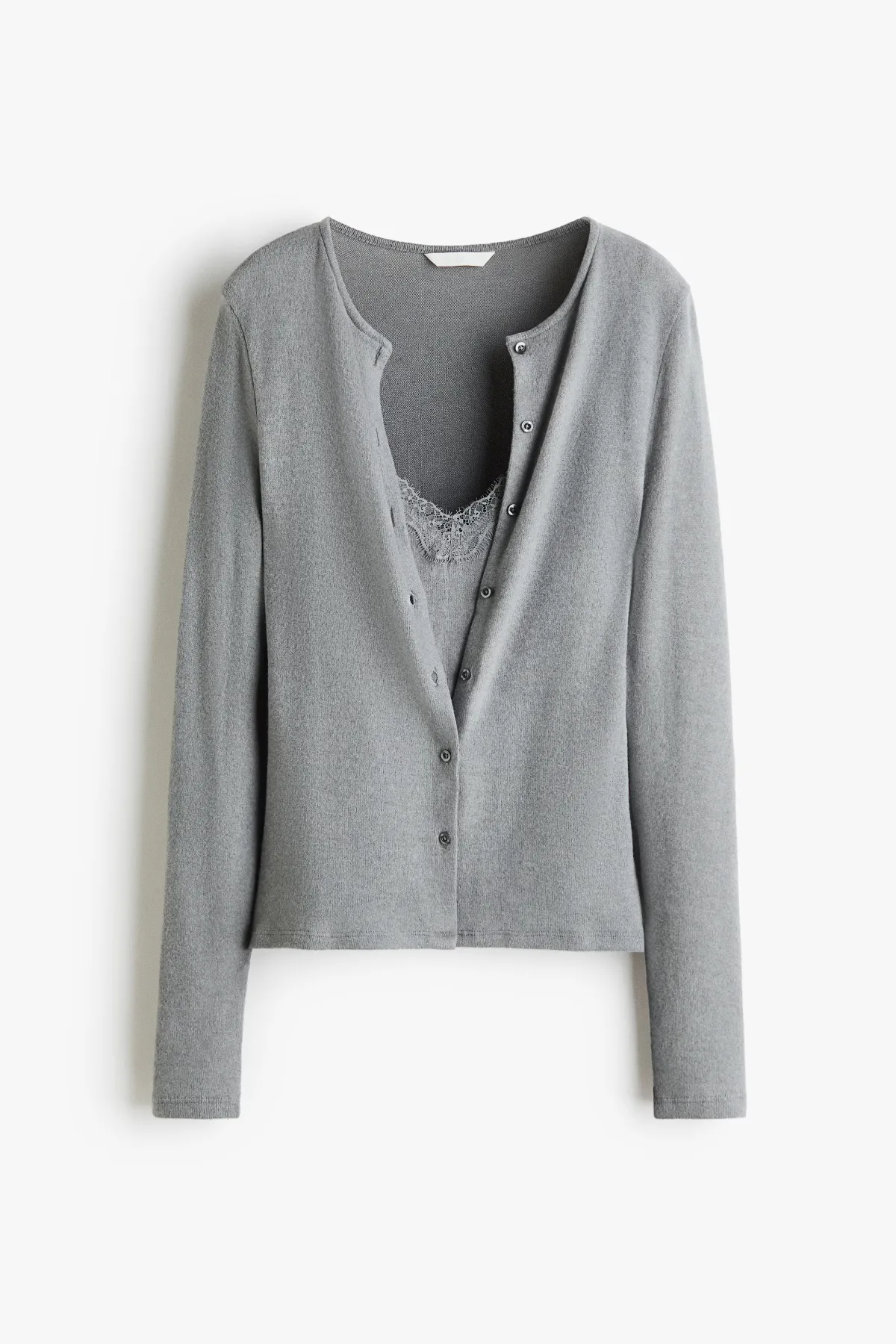Layered Lace-Trimmed Cardigan by H&M