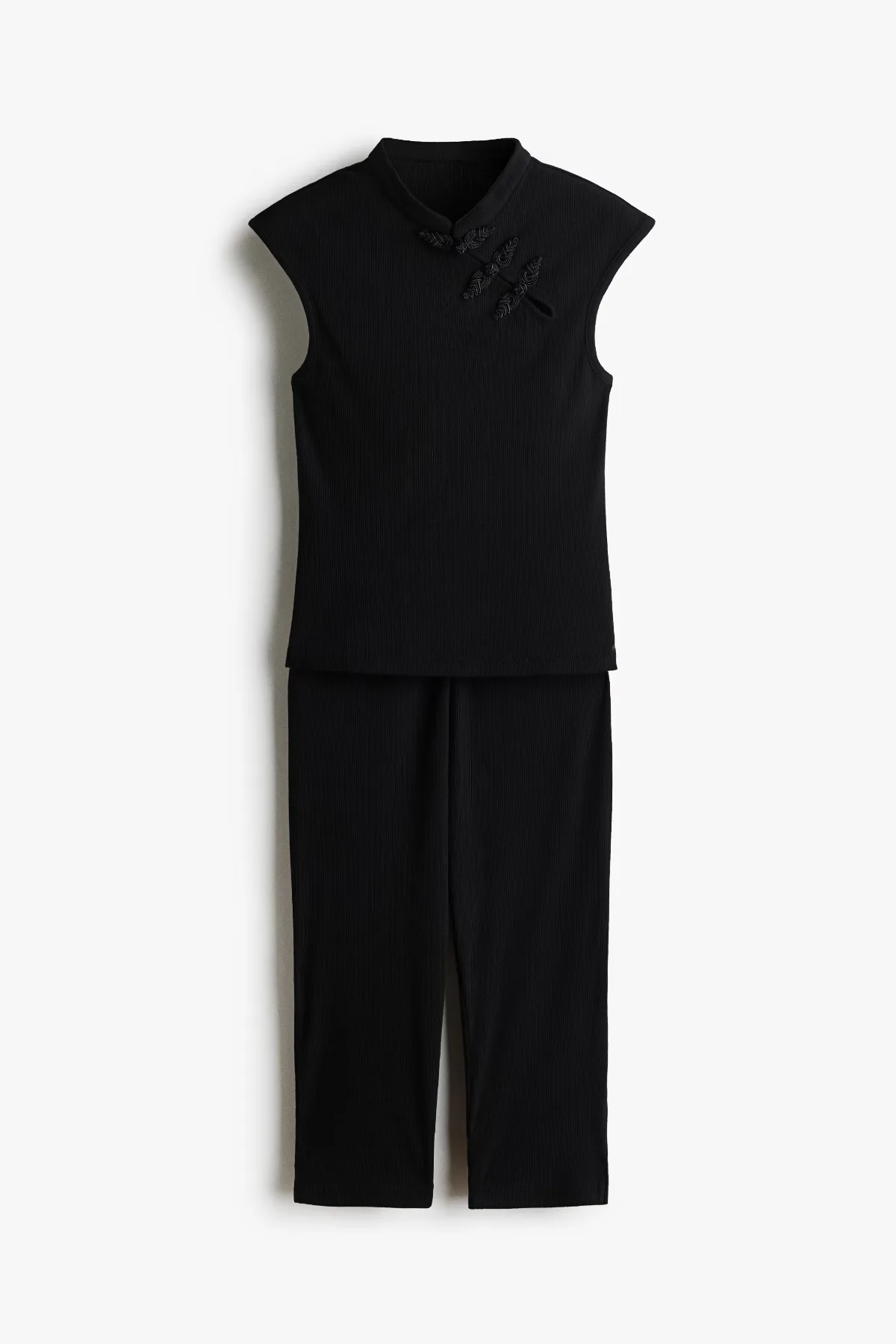 Ribbed Cotton-Blend Pajamas by H&M