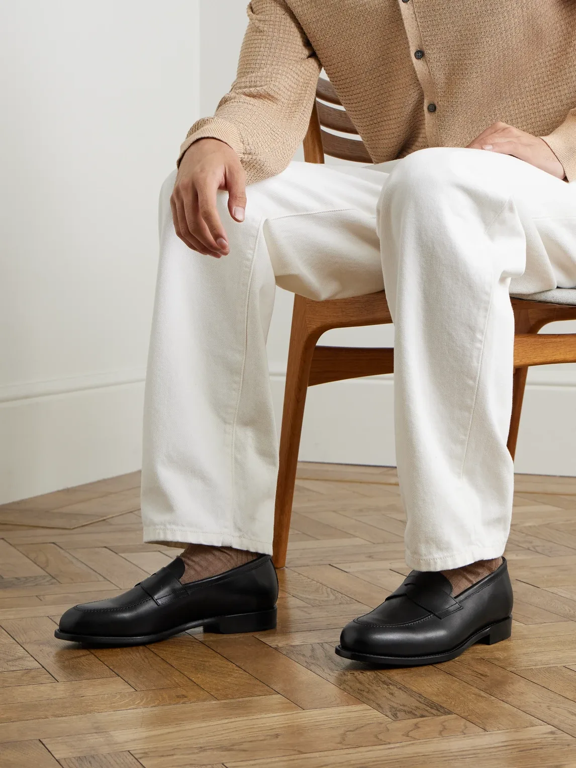 Leather Penny Loafers by Morjas
