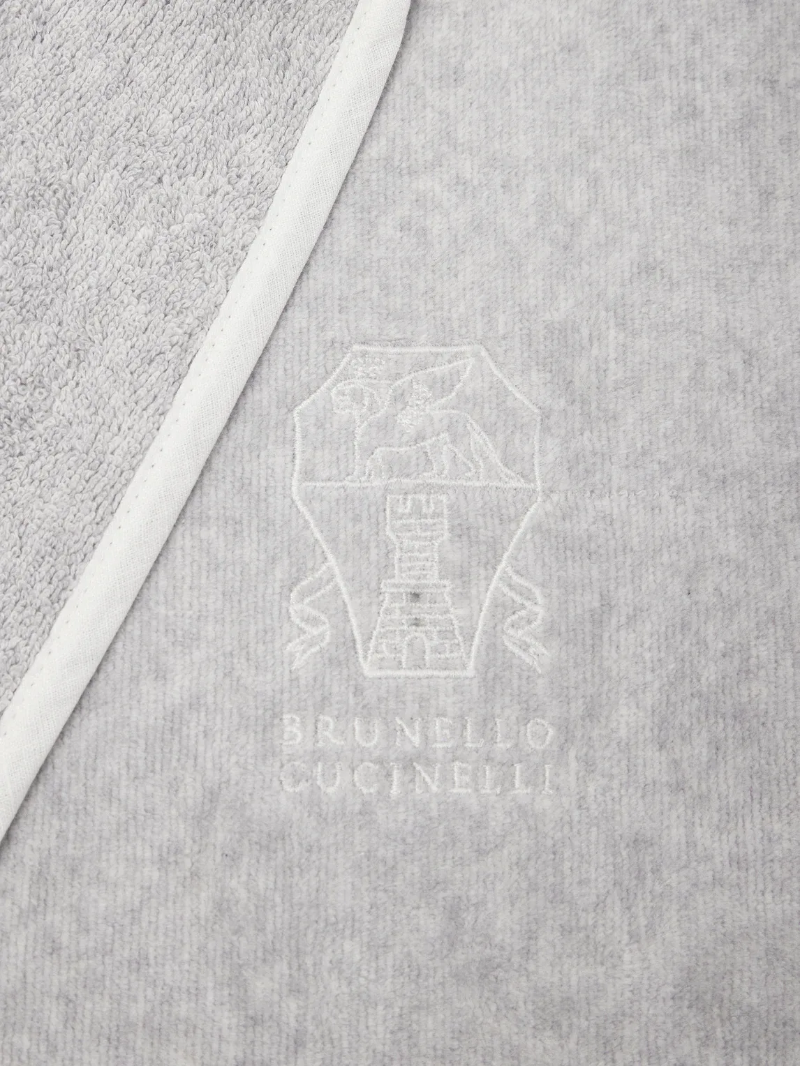Logo-Embroidered Cotton-Terry Bathrobe by Brunello Cucinelli