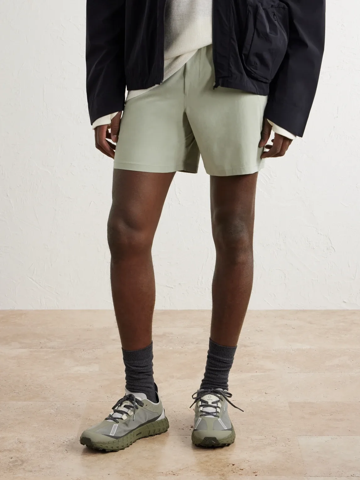 Rubber-Trimmed Mesh Sneakers by Norda