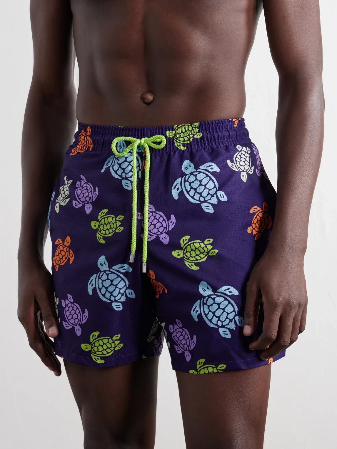 Mahina Straight-Leg Mid-Length Printed Shell Swim Shorts by Vilebrequin