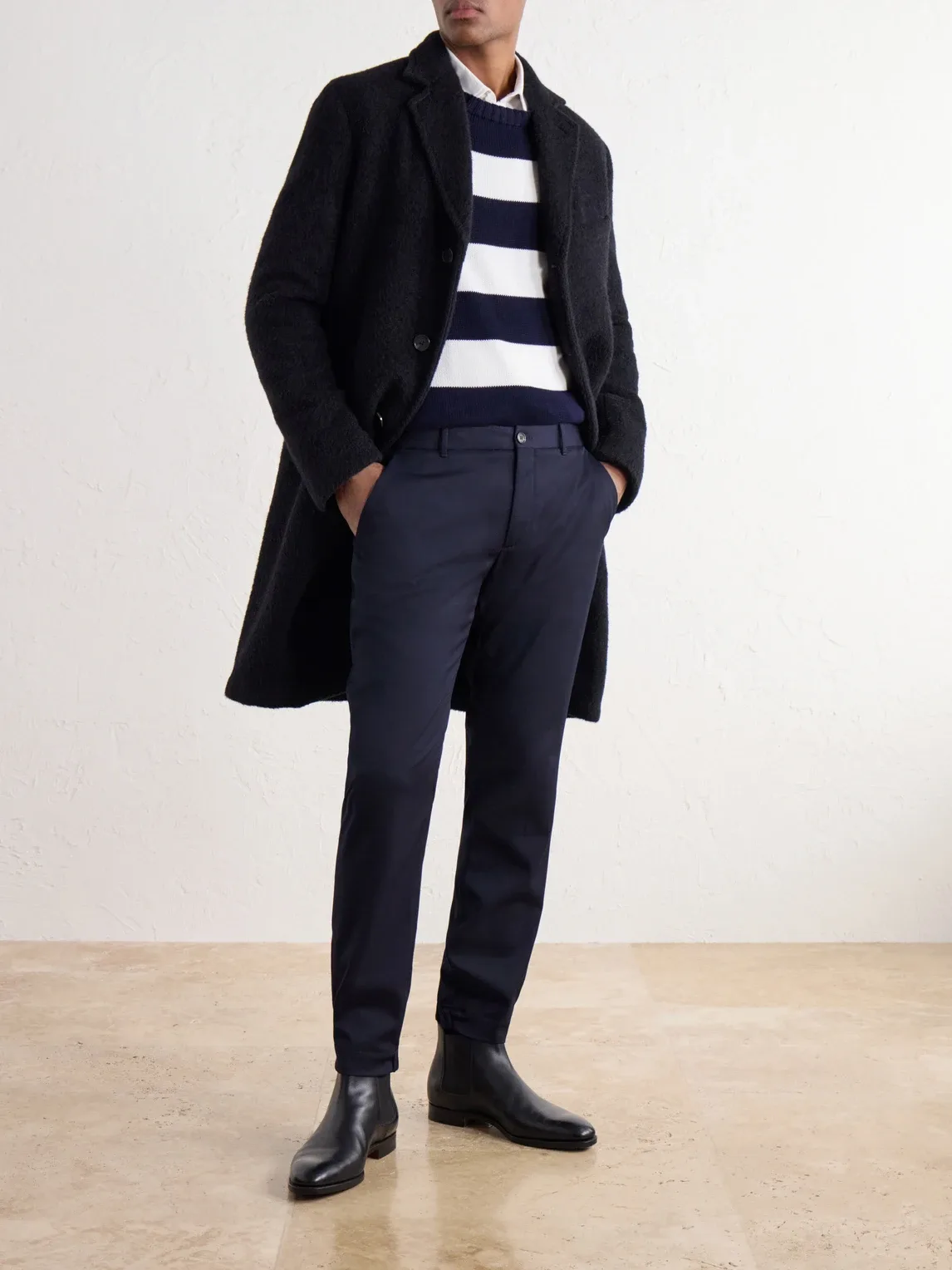 Incotex Teknosartorial Tapered Drawstring Mélange Twill Trousers by Slowear