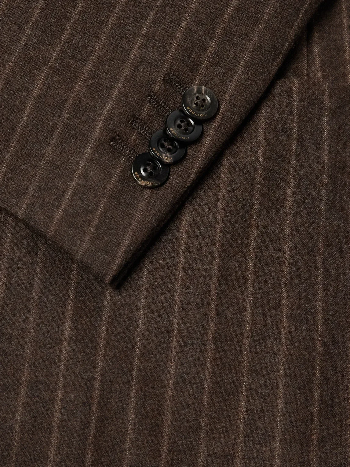 Pinstriped Virgin Wool-Flannel Suit Jacket by Boglioli