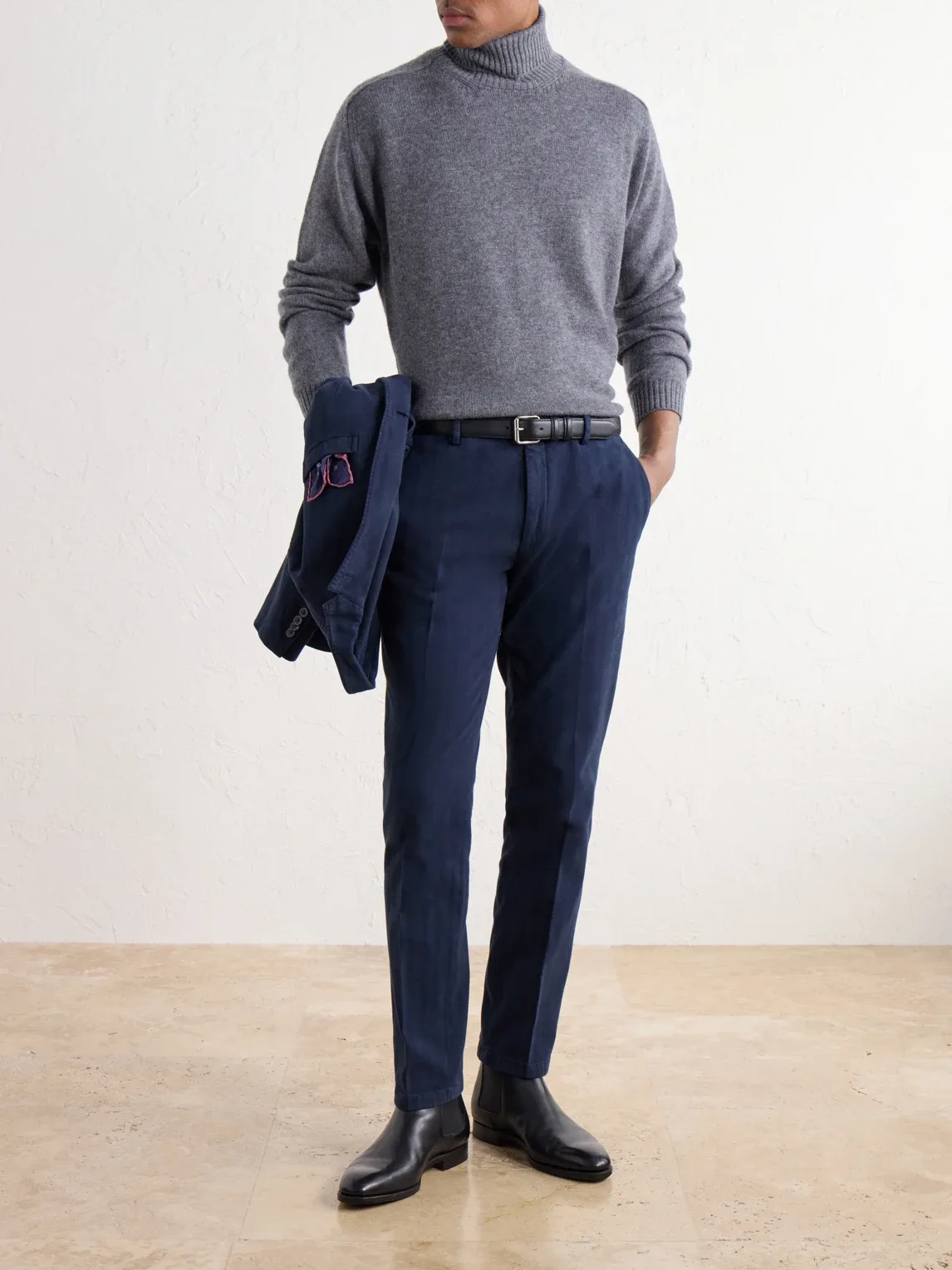 Virgin Wool and Cashmere-Blend Rollneck Sweater by Boglioli