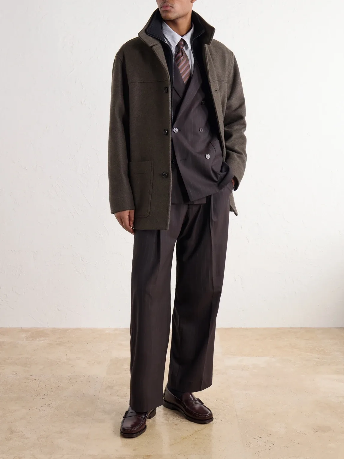 Point-Collar Pinstriped Cotton-Poplin Shirt by Margaret Howell
