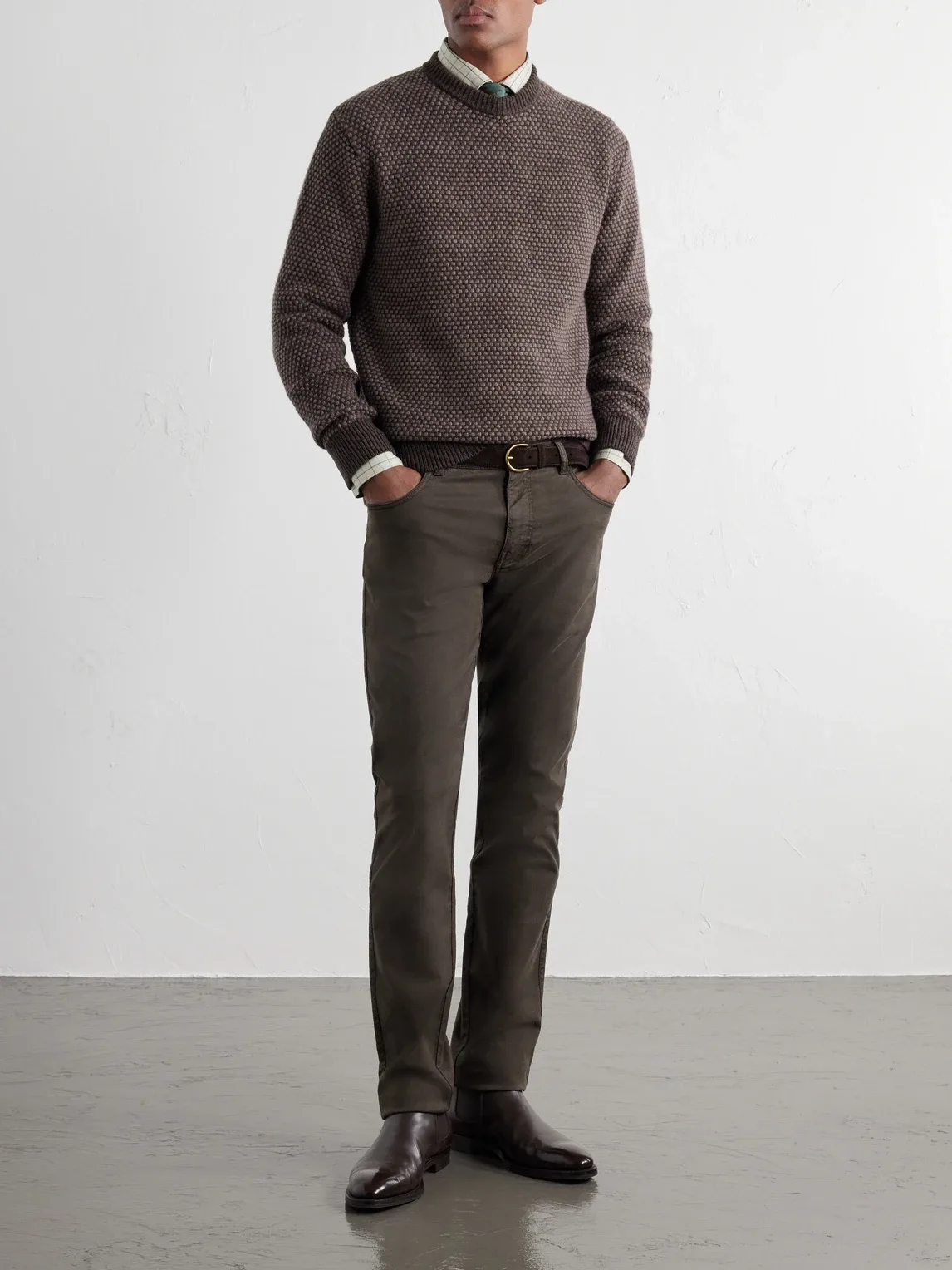 Hamilton Two-Tone Wool Sweater by Purdey
