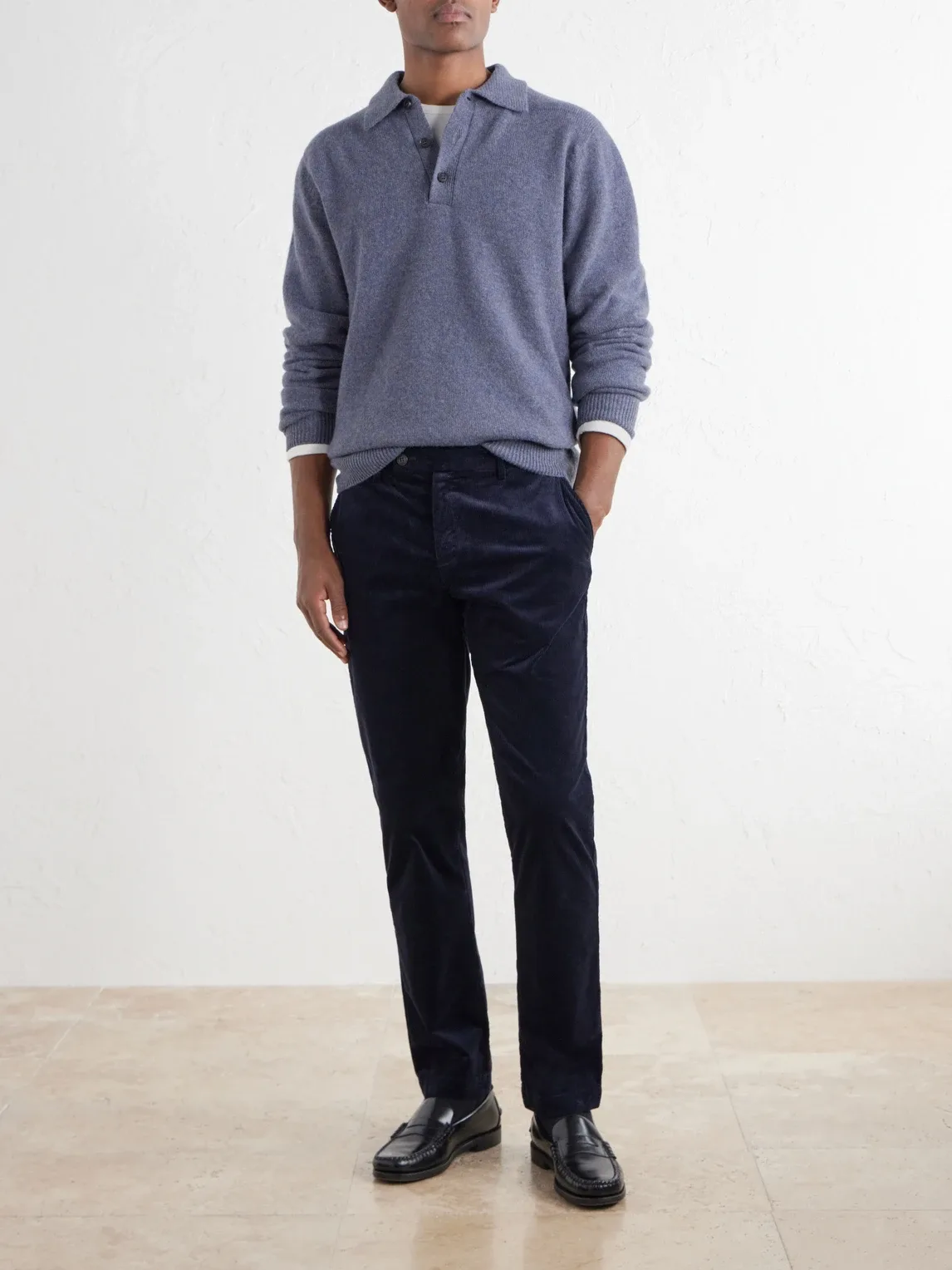 Wool Polo Shirt by Sunspel