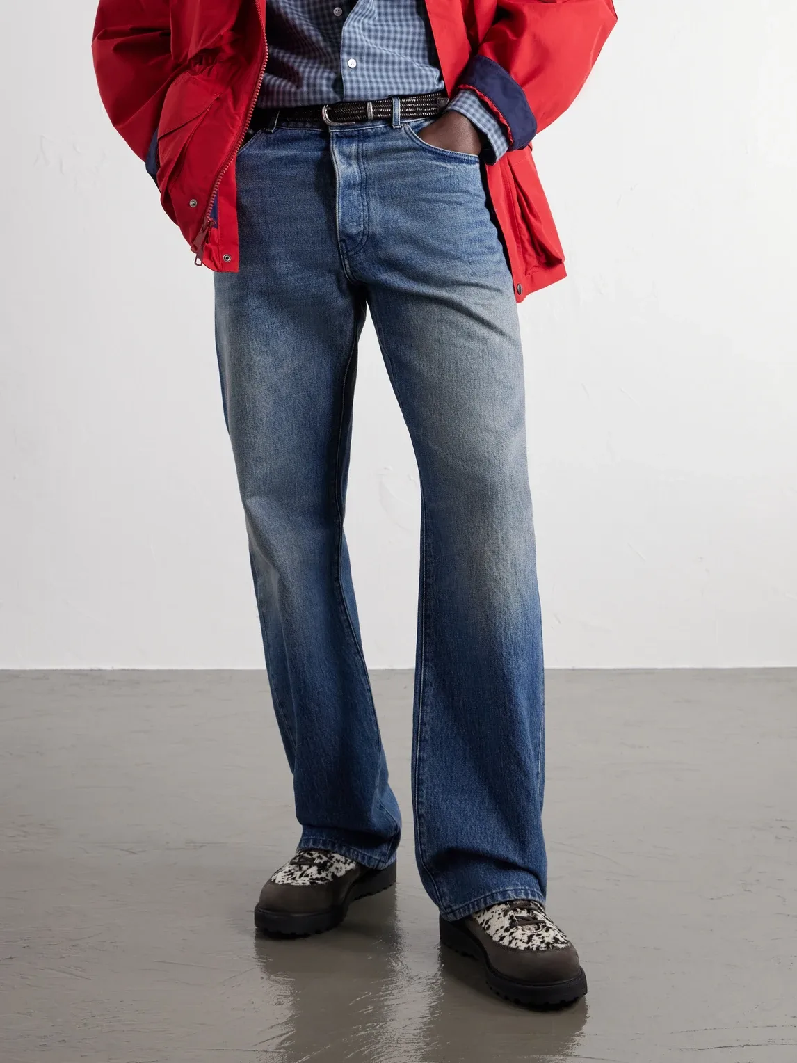 Cornaro Gala Suede-Trimmed Calf-Hair Hiking Boots by Diemme