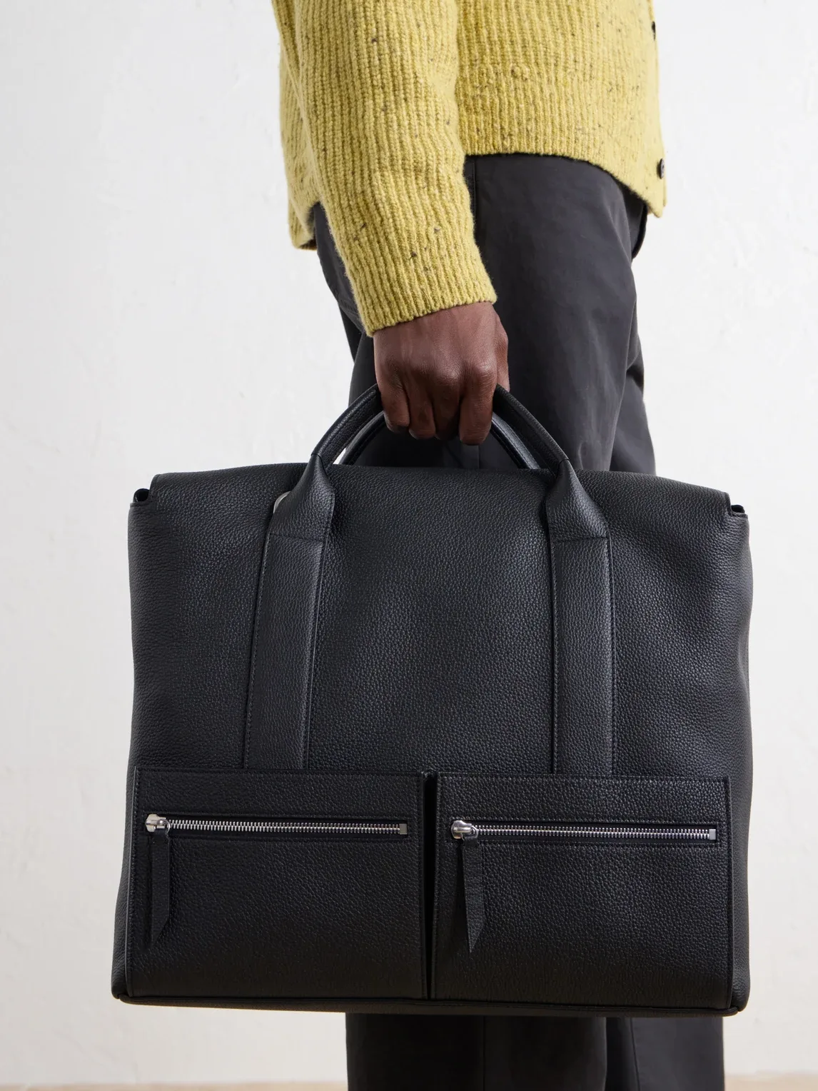 Racer 40 Pebble-Grain Leather Tote Bag by Metier