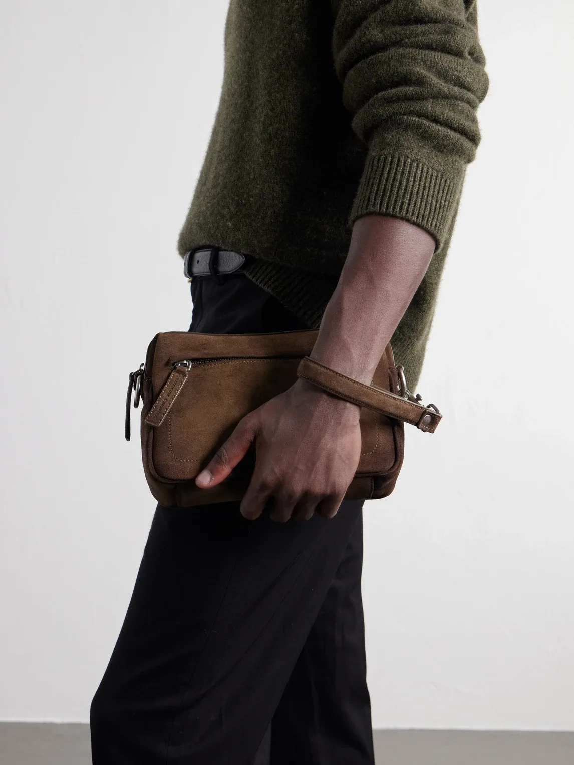 Quentin 25 Suede Messenger Bag by Officine Creative