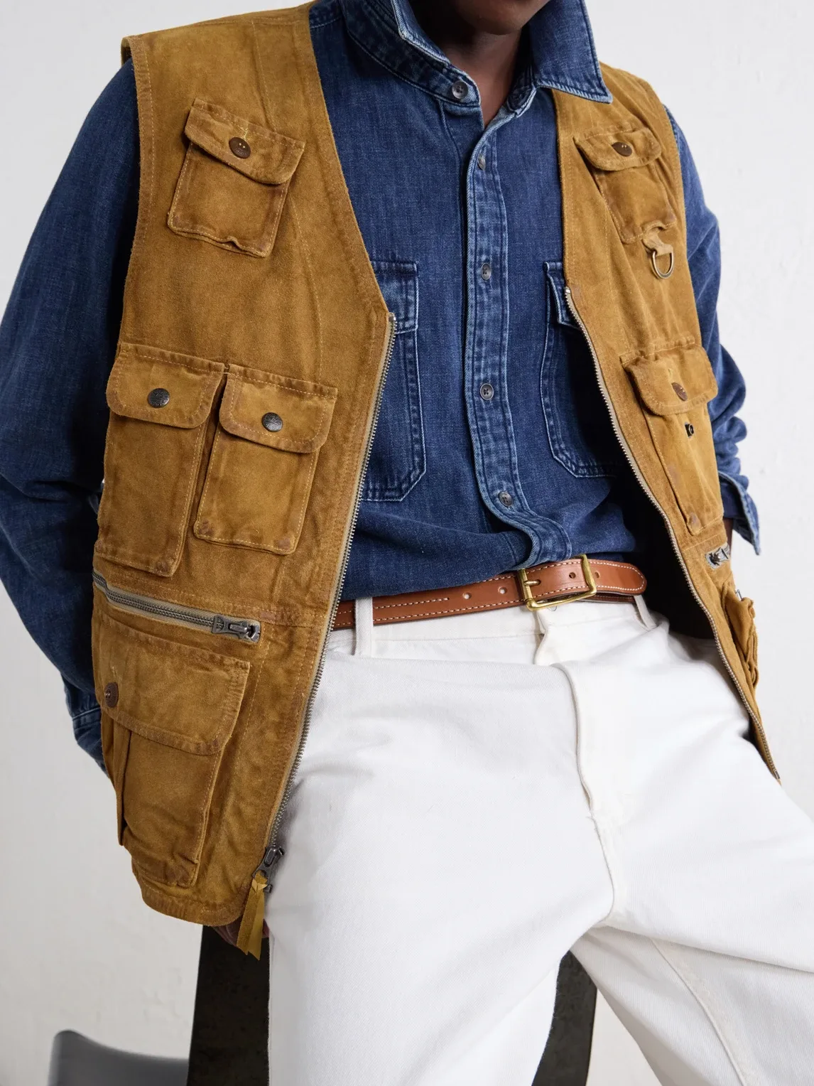 2.5cm Leather Belt by Yuketen