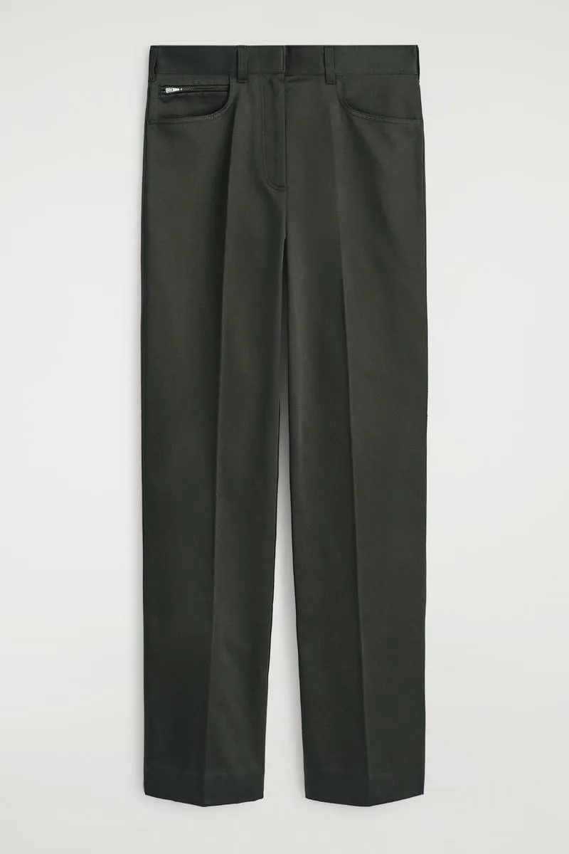 Sateen Straight-Leg Pants by COS
