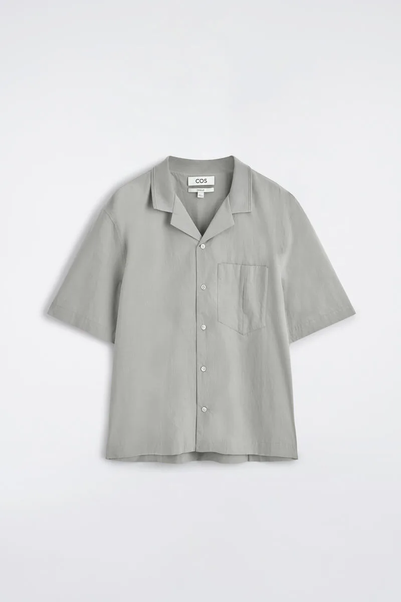 Camp-Collar Cotton Shirt by COS