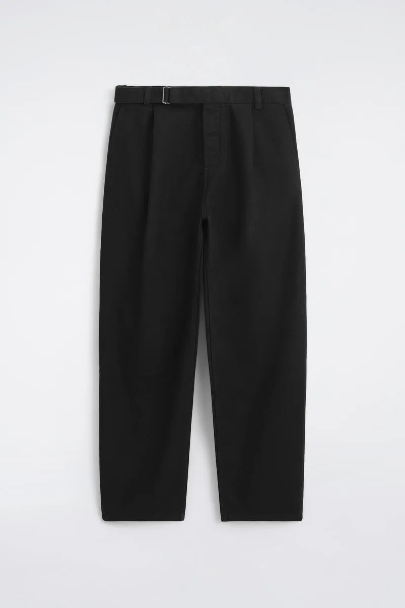 Buckled Denim Relaxed-Fit Barrel-Leg Pants by COS