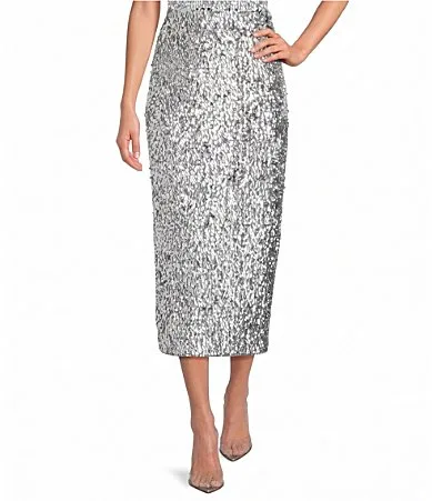 Corey Coordinating Sequin Pencil Midi Skirt by Gianni Bini