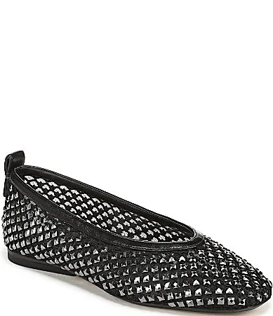 27 EDIT Carla Mesh Embellished Square Toe Ballet Flats by Naturalizer