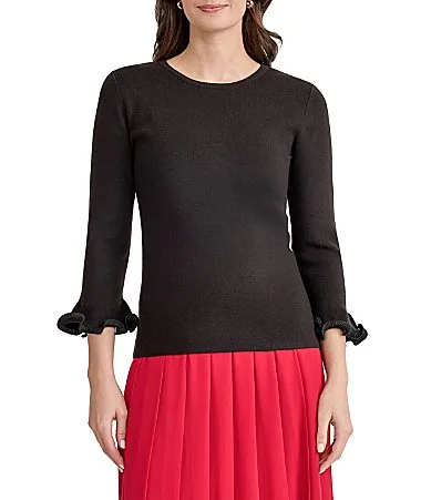 34 Sleeve Crew Neck Top by Kasper